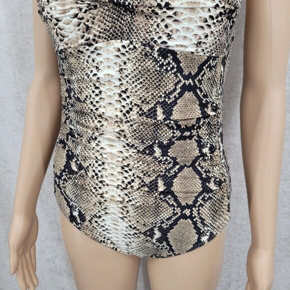 Bond Eye Nip Tuck Snakeskin Snake Print One Piece Swimsuit - Picture 3 of 11